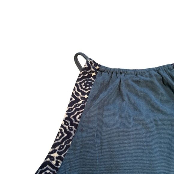 Lucky Brand Teal Blue Floral Embroidered Halter Neck Tank Top Women's M - Picture 6 of 10